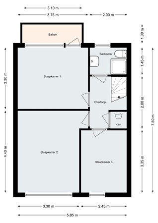 Floorplan - Gretrystraat 15, 4614 VE Bergen op Zoom
